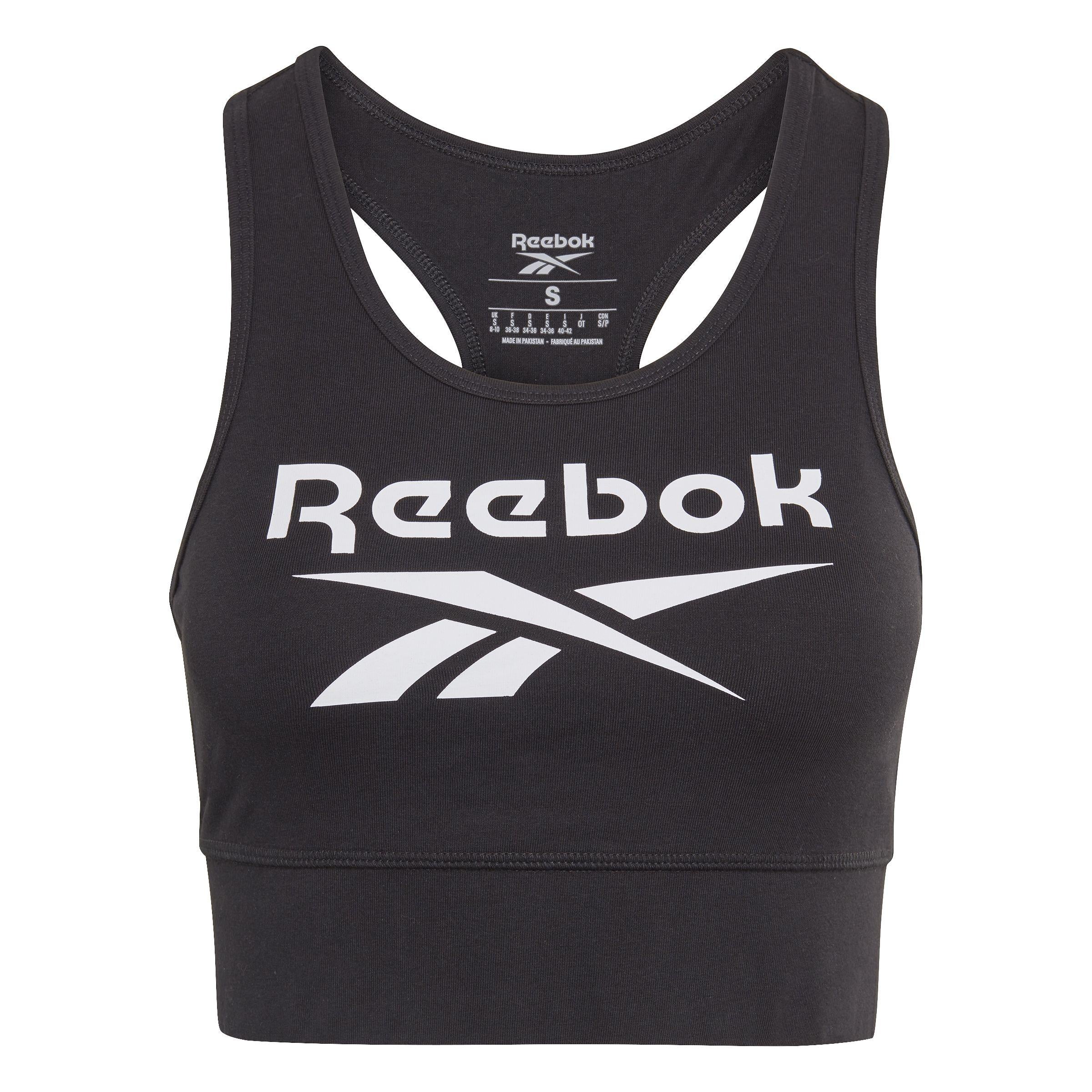 Reebok Women's Reebok Identity High Neck Sports Bra  In Black REG