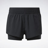 Reebok Apparel  Men's Running 2 In 1 Short Reebok Running App Men Black Reg