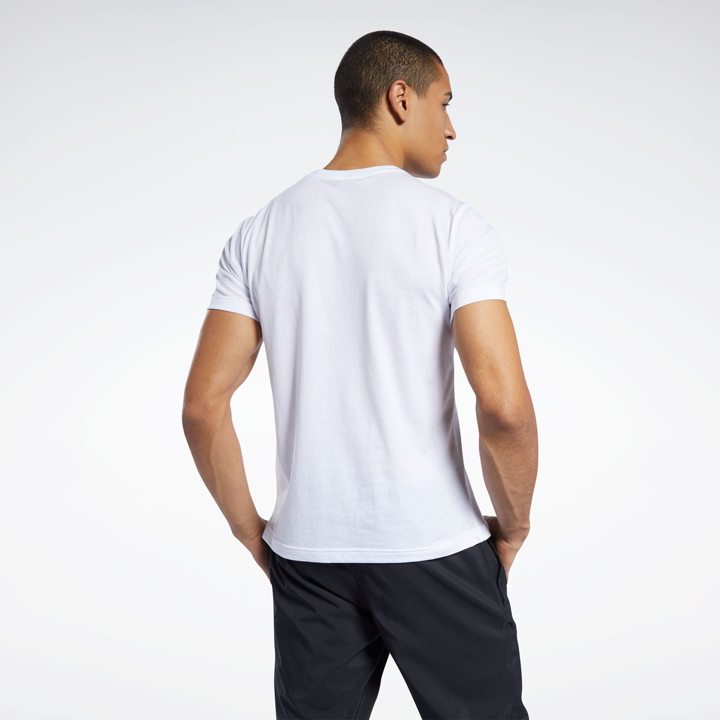 Reebok Men's Gs Reebok Linear Read Tee  In White REG