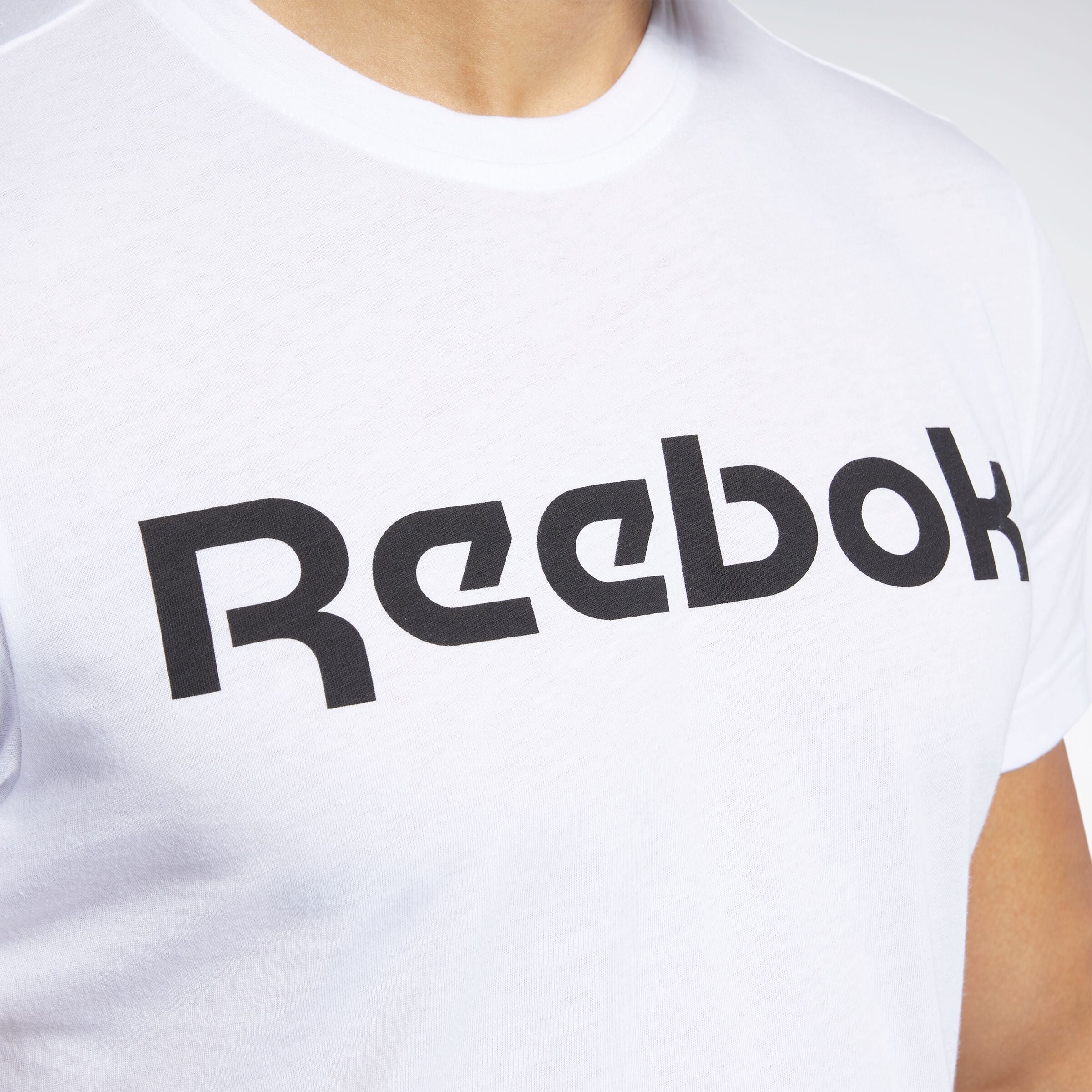 Reebok Men's Gs Reebok Linear Read Tee  In White REG