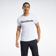 Reebok Men's Gs Reebok Linear Read Tee  In White REG