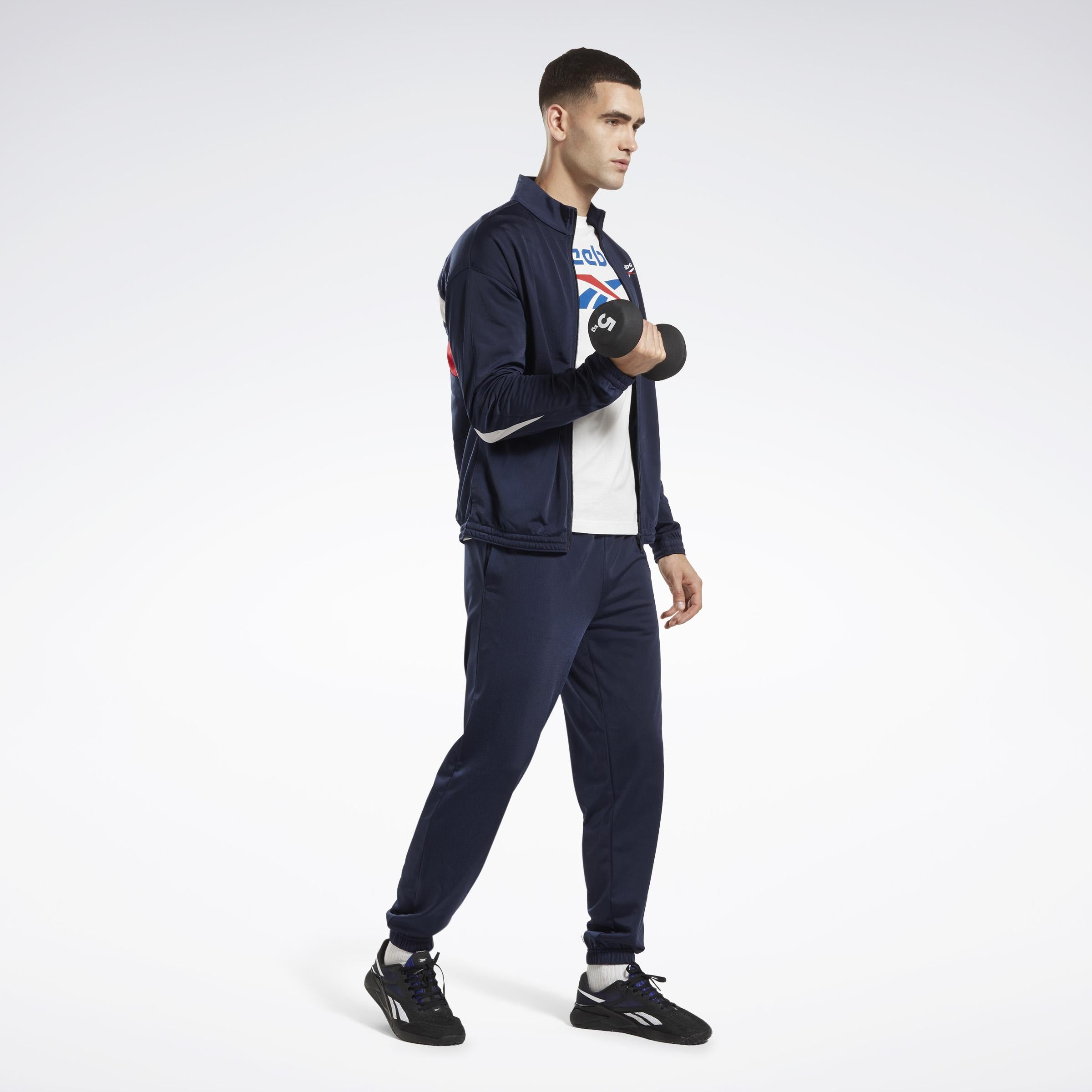 Reebok Apparel  Unisex' Reebok Id Vector Knit Trackpant Reebok Training App Men Blue Reg