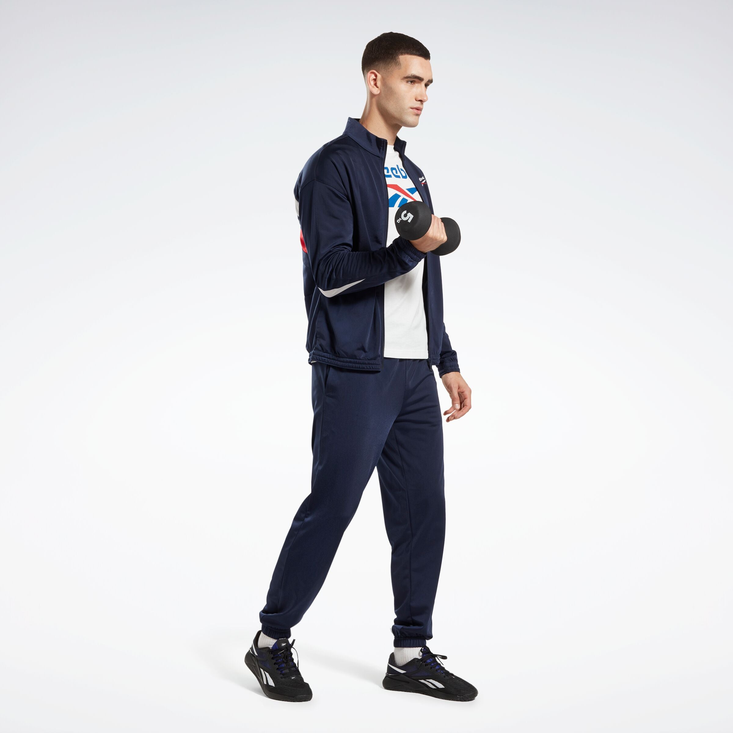 Reebok Unisex' Reebok Id Vector Knit Trackpant  In Navy REG