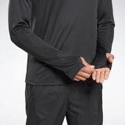 Reebok Men's Train Long Sleeve Tech Tee  In Night REG