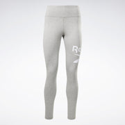 Reebok Women's Reebok Identity Big Logo Cotton Legging  In Mgreyh/White/White REG
