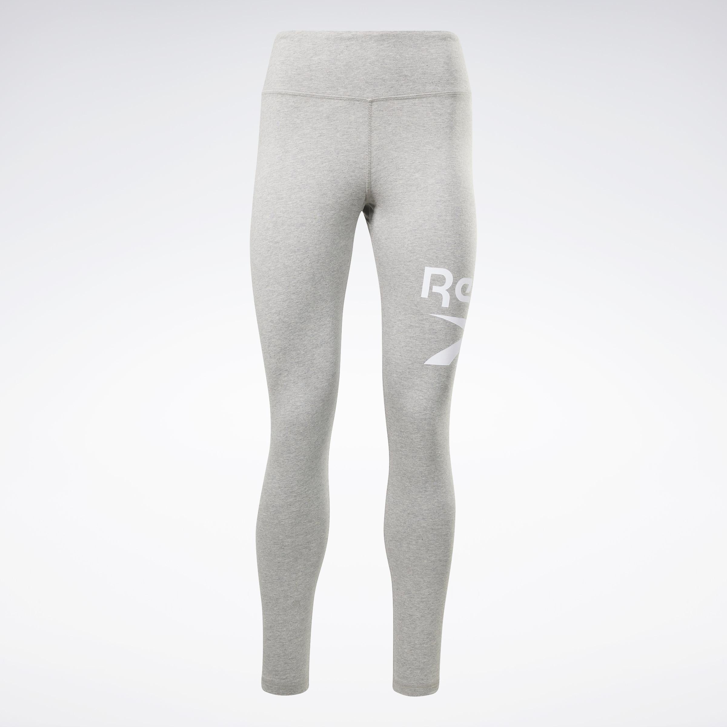 Reebok Apparel  Women's Reebok Identity Big Logo Cotton Legging Reebok Training App Women Mgreyh/White/White Reg