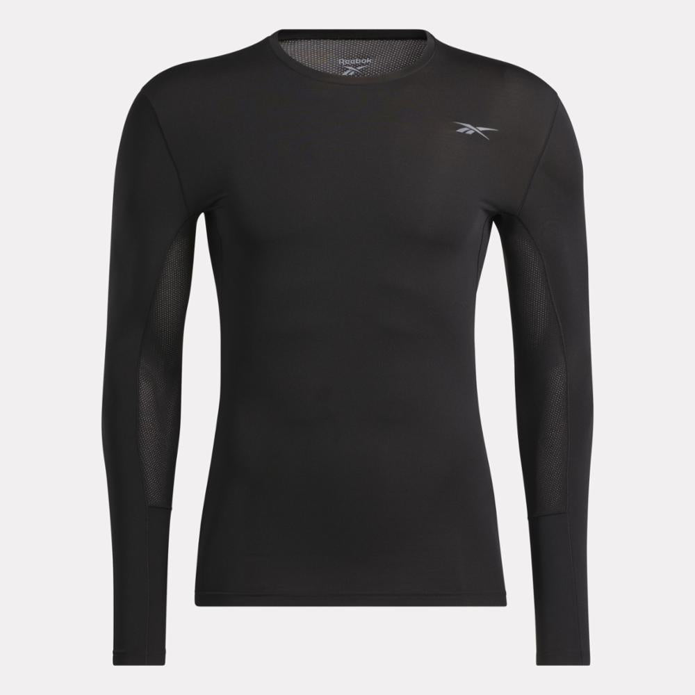 Reebok Men's Compression Long Sleeve  In Black REG