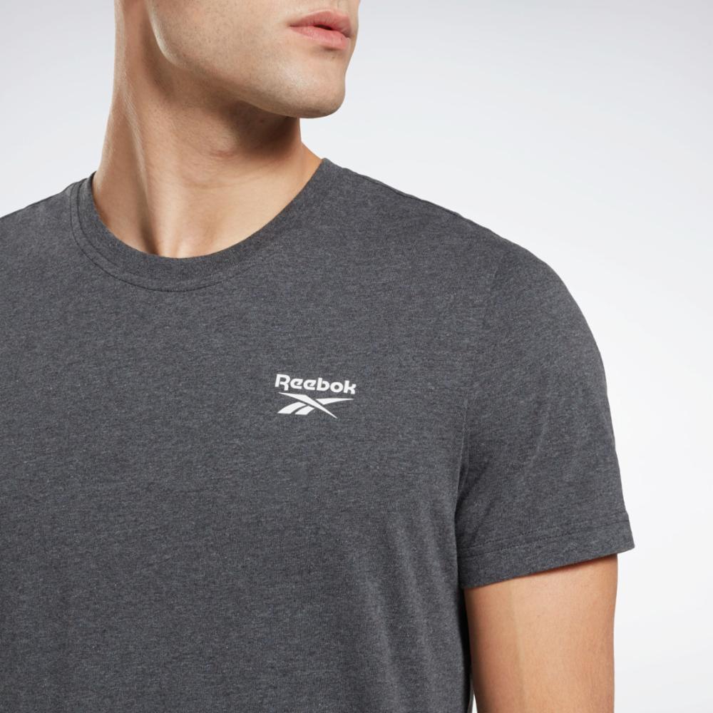Reebok Men's Reebok Identity Small Logo Tee  In Dgreyh REG