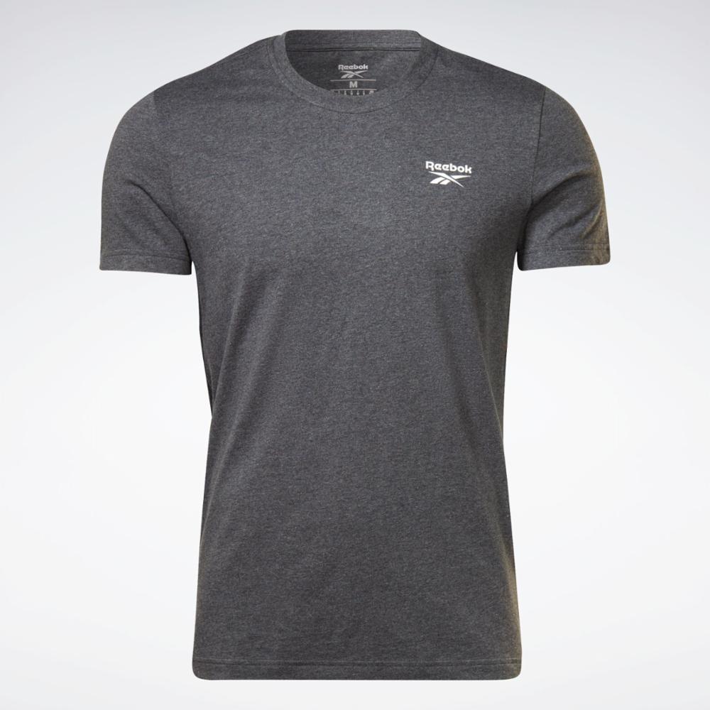Reebok Apparel  Men's Reebok Identity Small Logo Tee Reebok Training App Men Grey Reg