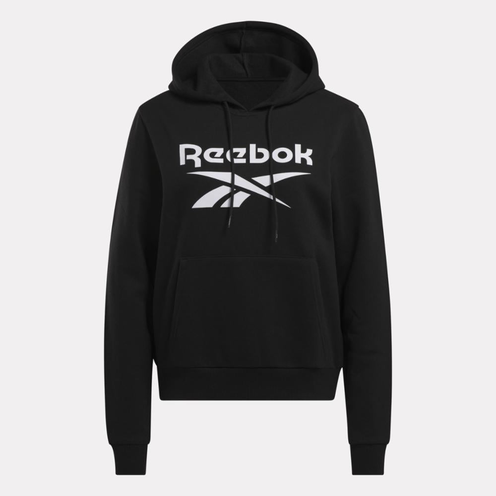 Reebok Women's Reebok Identity Big Logo Fleece Hoodie  In Black REG