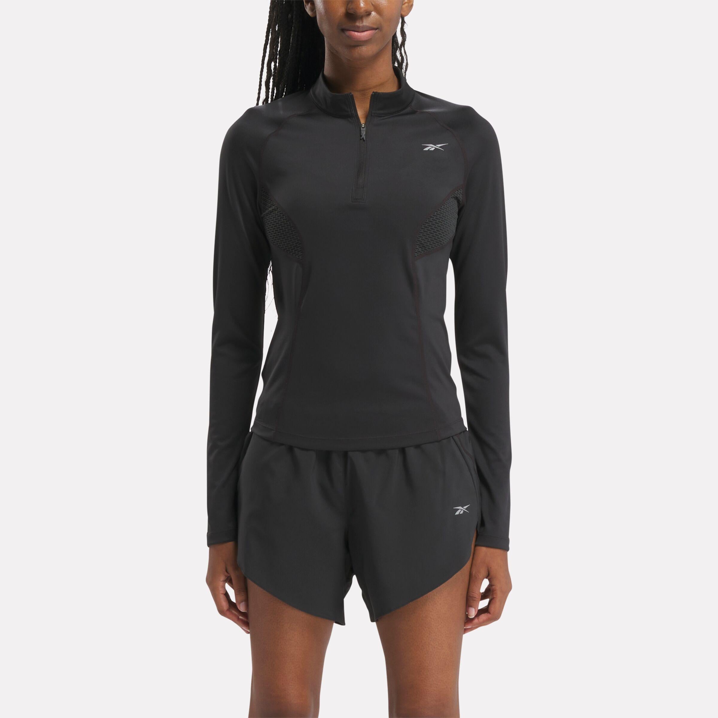 Reebok Apparel  Women's Running 1/4 Zip Reebok Running App Women Black Reg