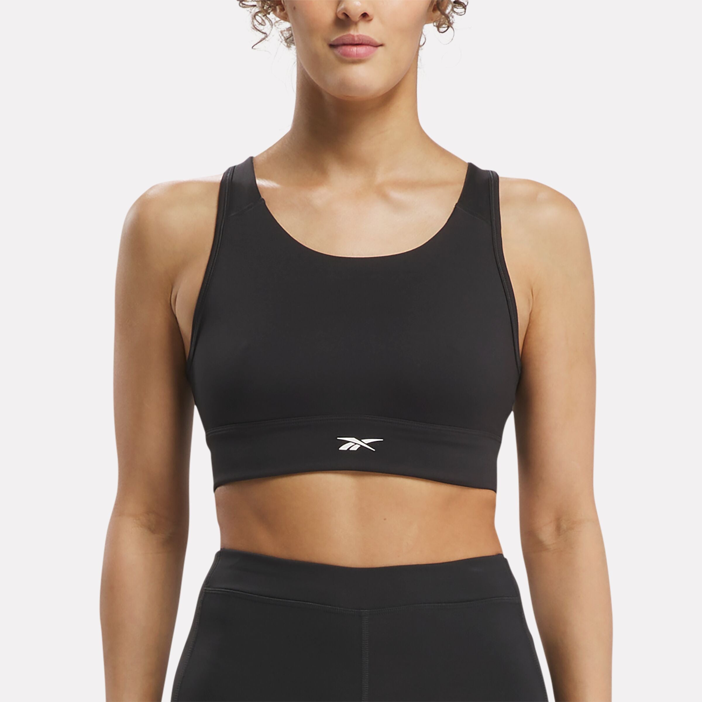 Reebok Women's Id Train High Support Bra  In Night Black REG
