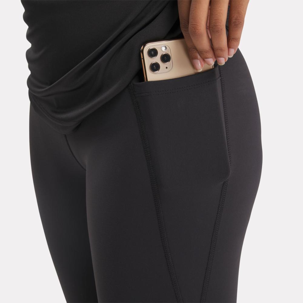 Reebok Women's Lux Hr Mini-Flare Pant  In Black REG