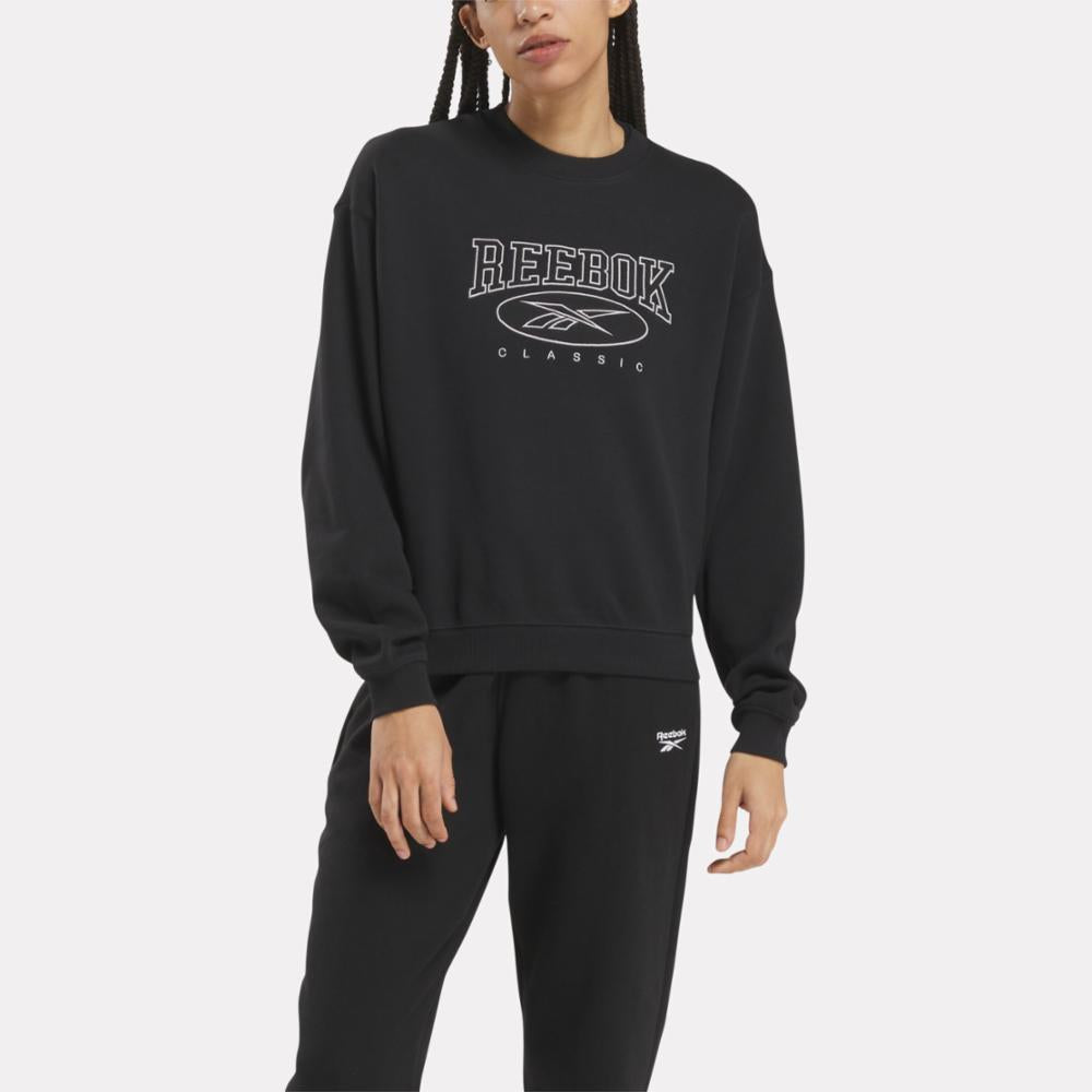 Reebok Apparel  Women's Ae Crew Reebok Classics App Women Black Reg