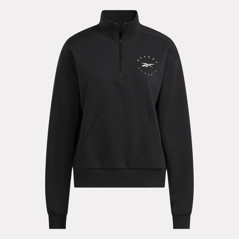 Reebok Women's Q3 Ide Fleece Midlayer  In Black REG