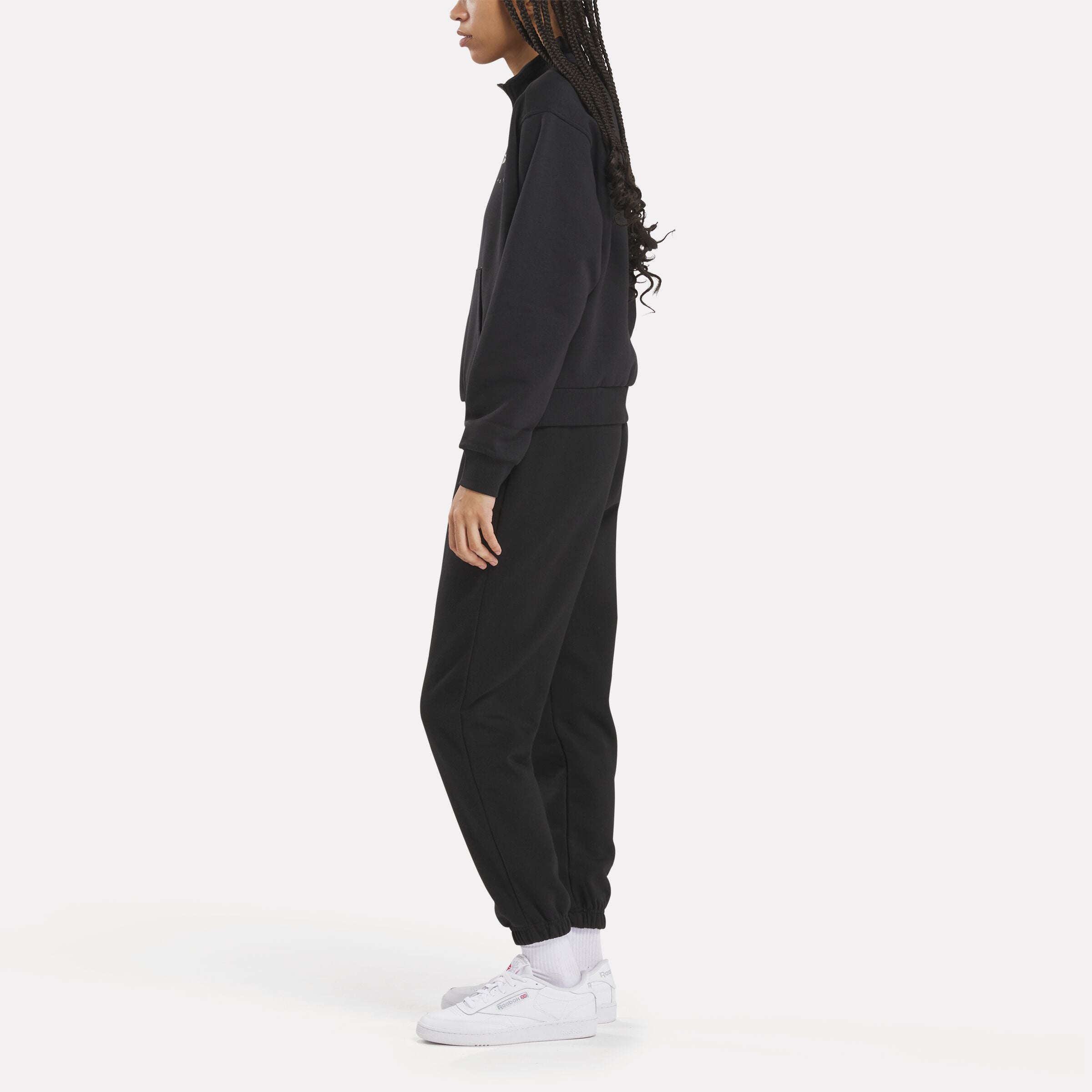 Reebok Women's Q3 Ide Fleece Midlayer  In Black REG