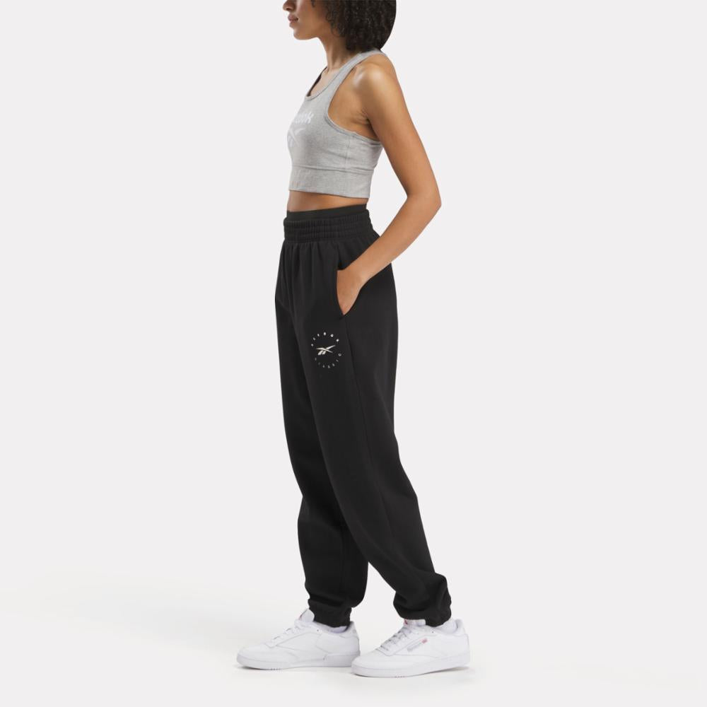 Reebok Apparel  Women's Q3 Ide Fleece Pant Reebok Training App Women Black Reg