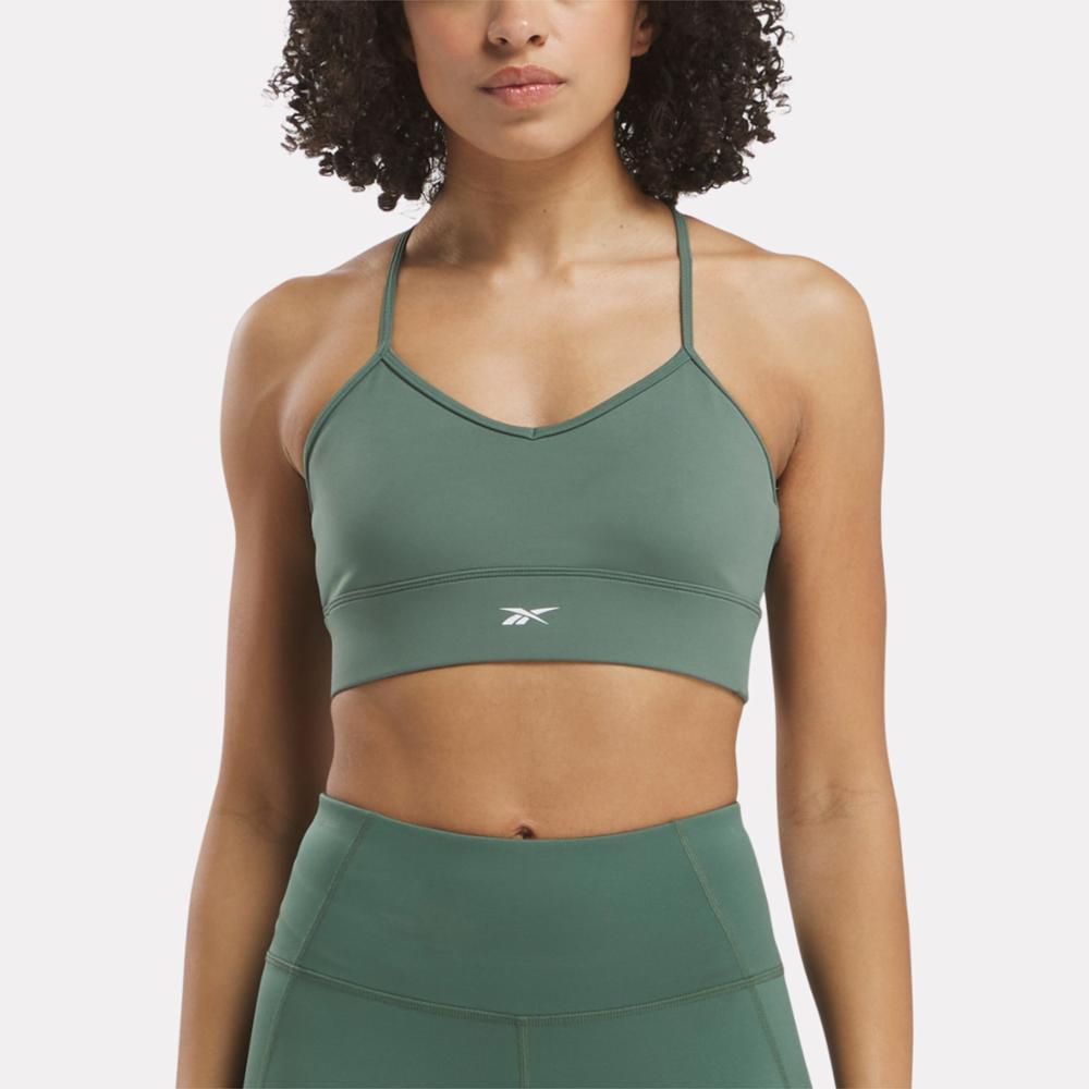 Reebok Apparel  Women's Id Train Tri-Back Bra Reebok Training App Women Green Reg