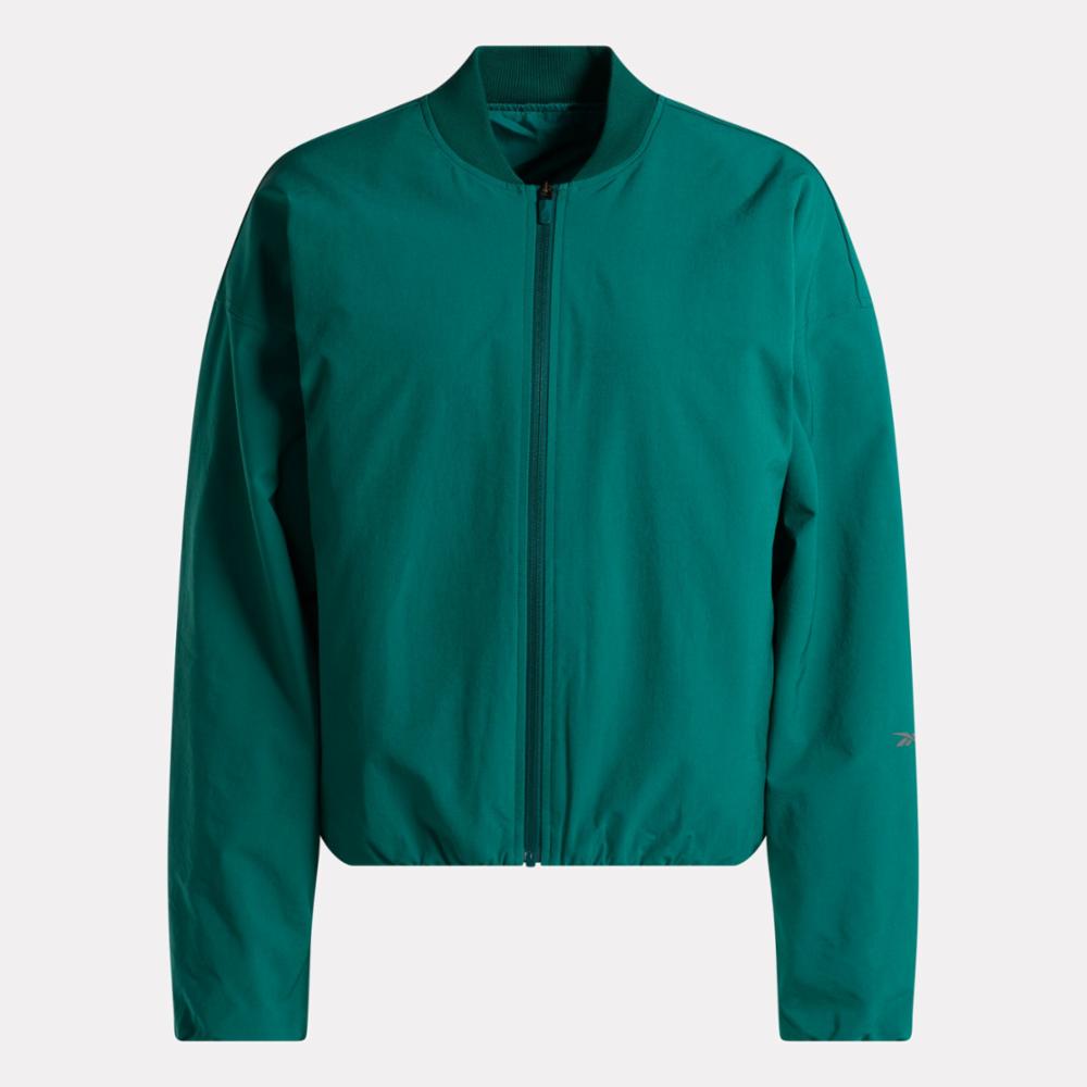 Reebok Apparel  Women's Activ Coll Skystretch Wvn Padded Jkt Reebok Training App Women Green Reg