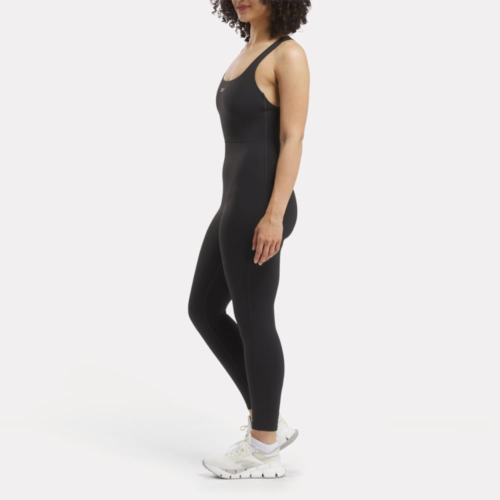 Reebok Women's Lux 7/8 Bodysuit  In Black REG