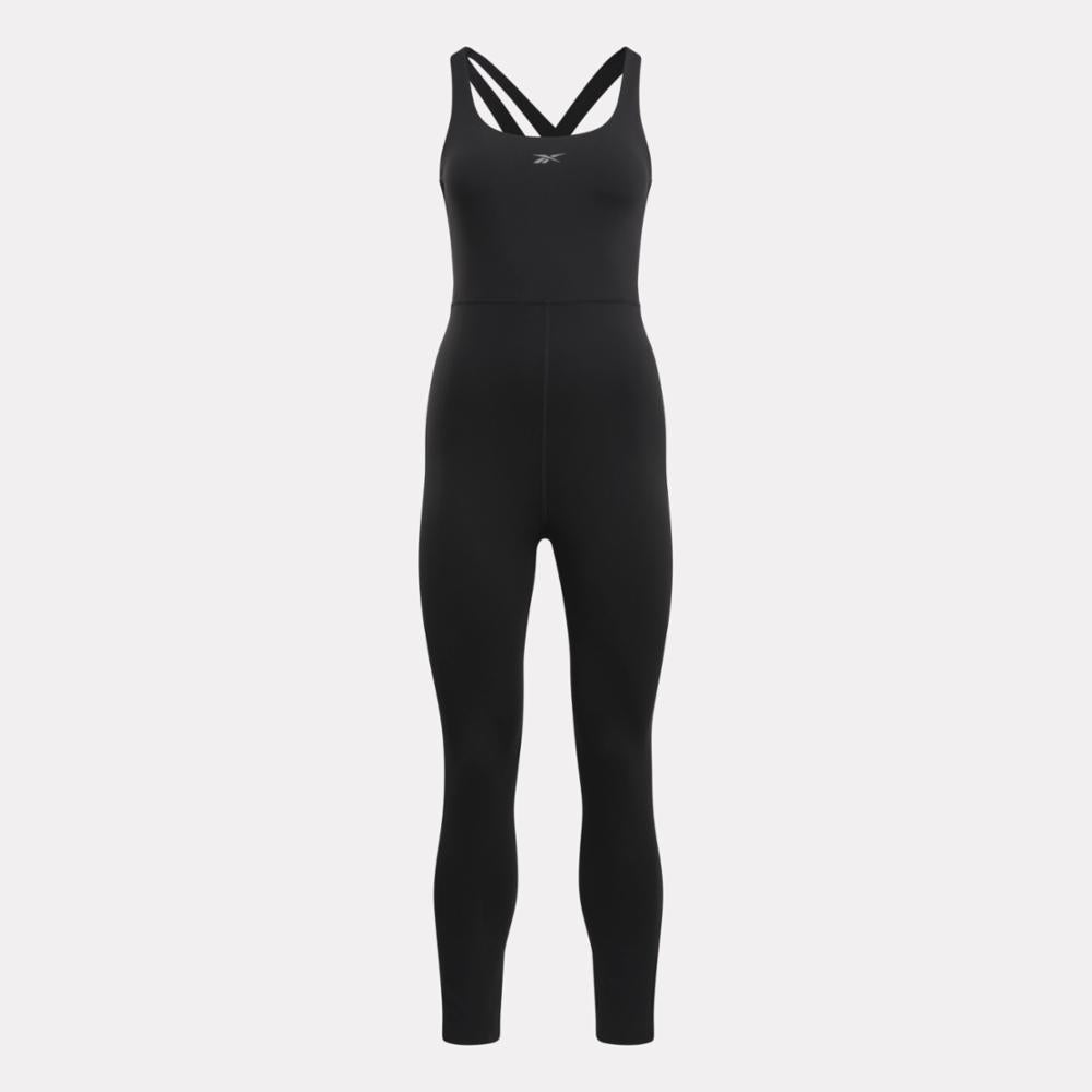 Reebok Women's Lux 7/8 Bodysuit  In Black REG