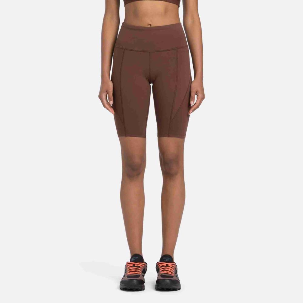 Reebok Apparel  Women's Lux High Rise Bike Short Reebok Training App Women Brown Reg