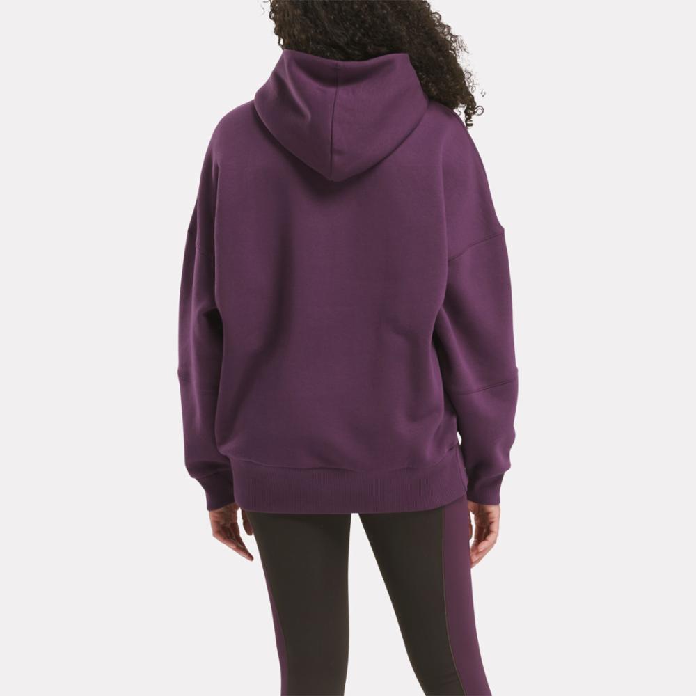 Reebok Apparel  Women's Lux Oversized Hoodie Reebok Training App Women Purple Reg