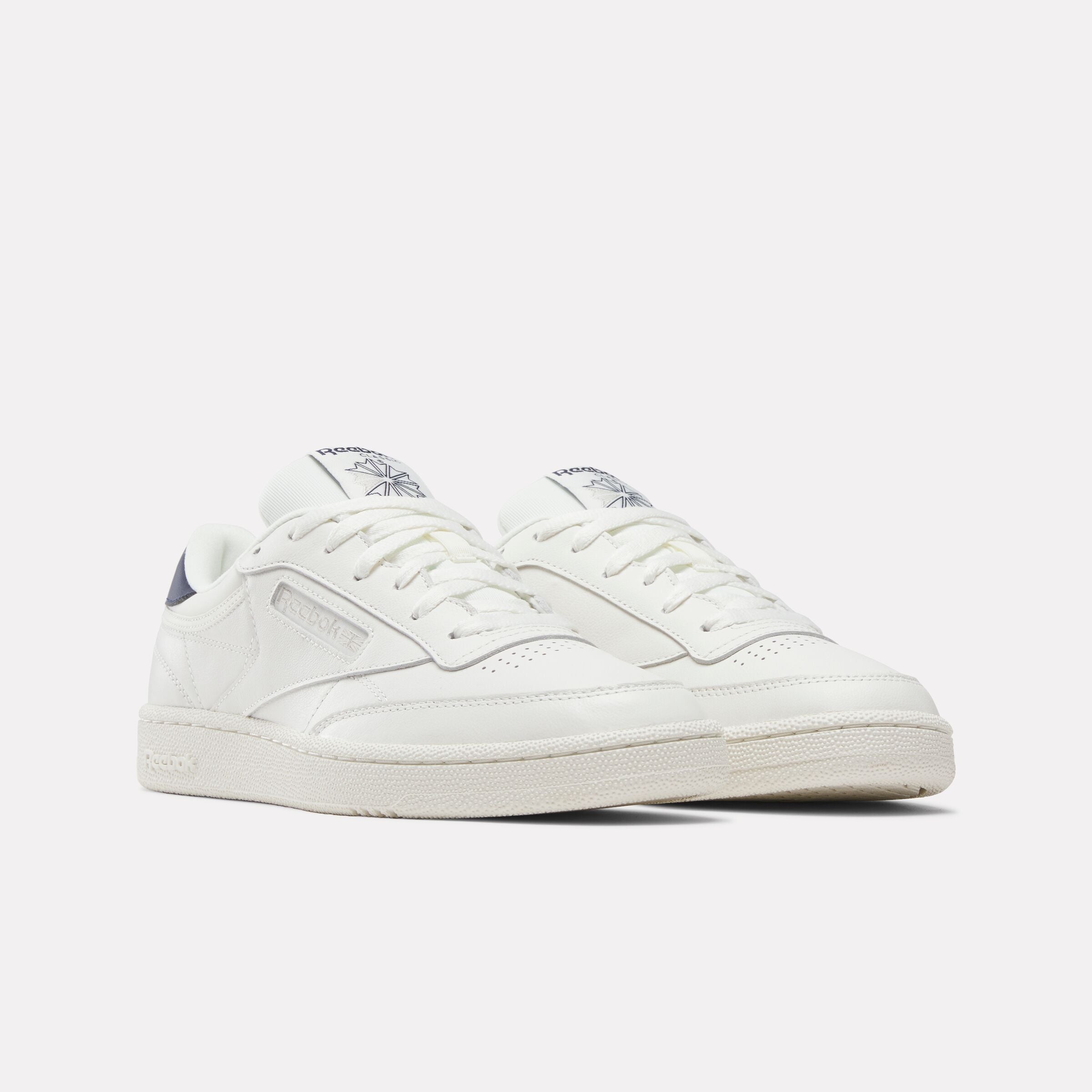 Reebok Unisex' Club C 85  In Chalk/Navy/Flintgreymet M