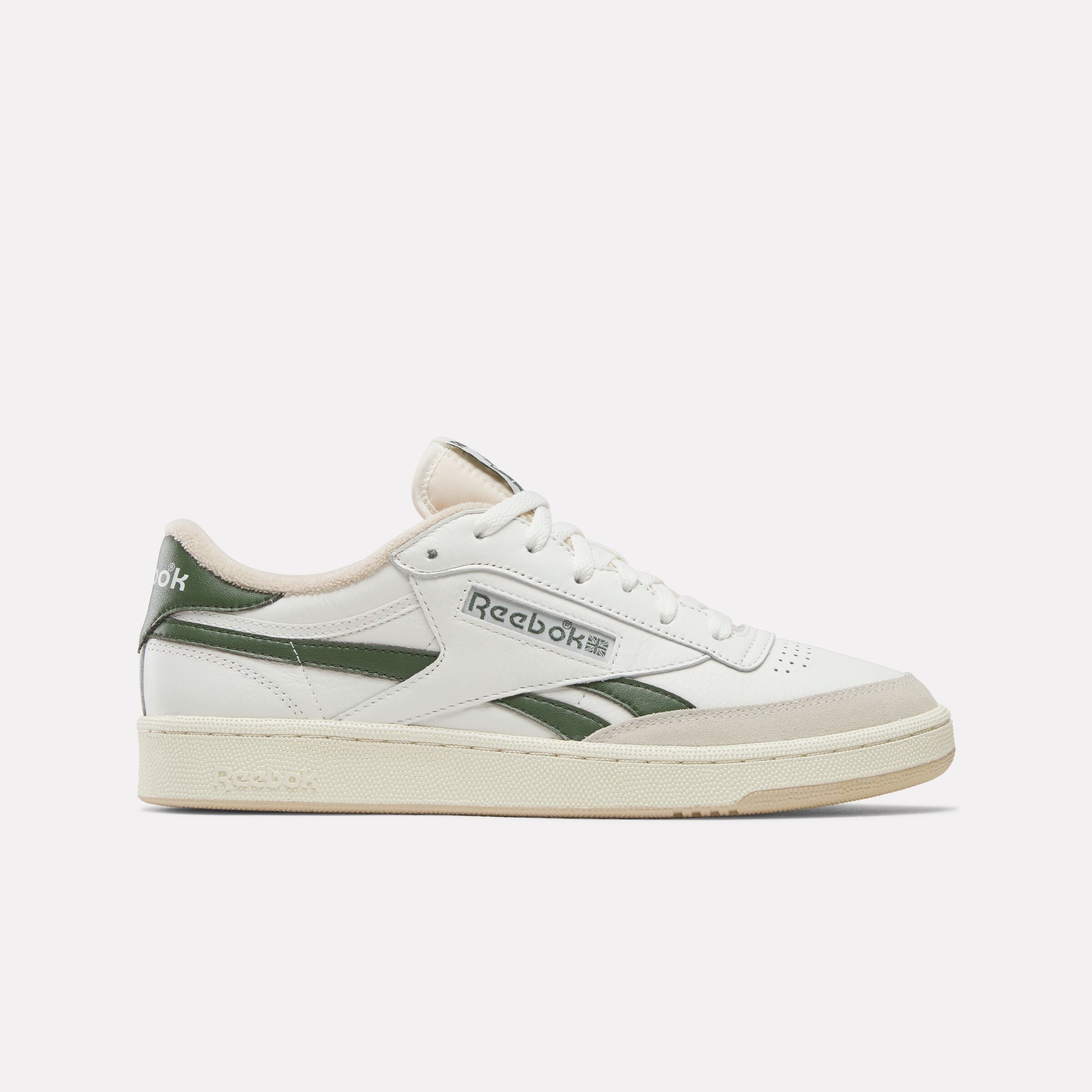 Reebok Unisex' Club C Revenge Vintage  In Chalk/Breakawaygreen/Tan M
