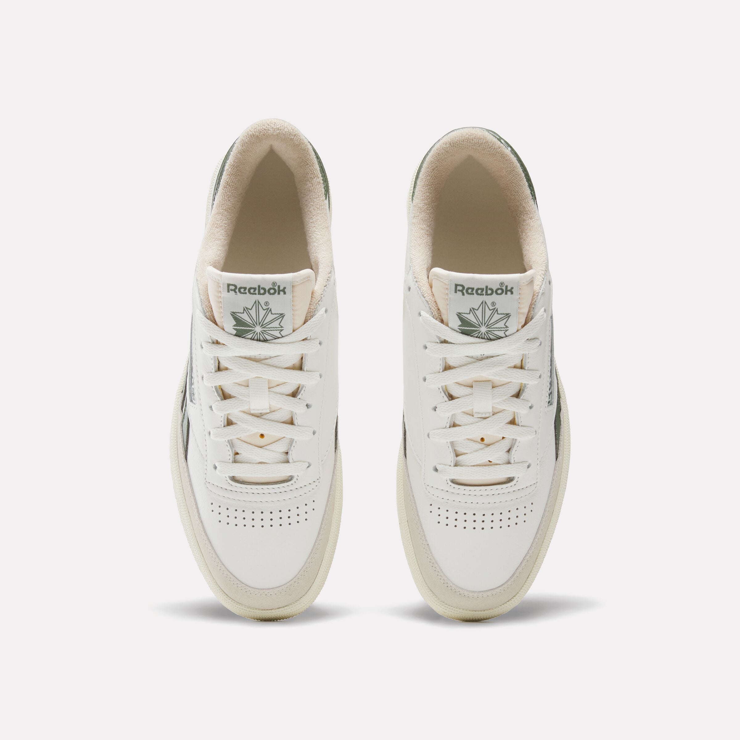 Reebok Unisex' Club C Revenge Vintage  In Chalk/Breakawaygreen/Tan M