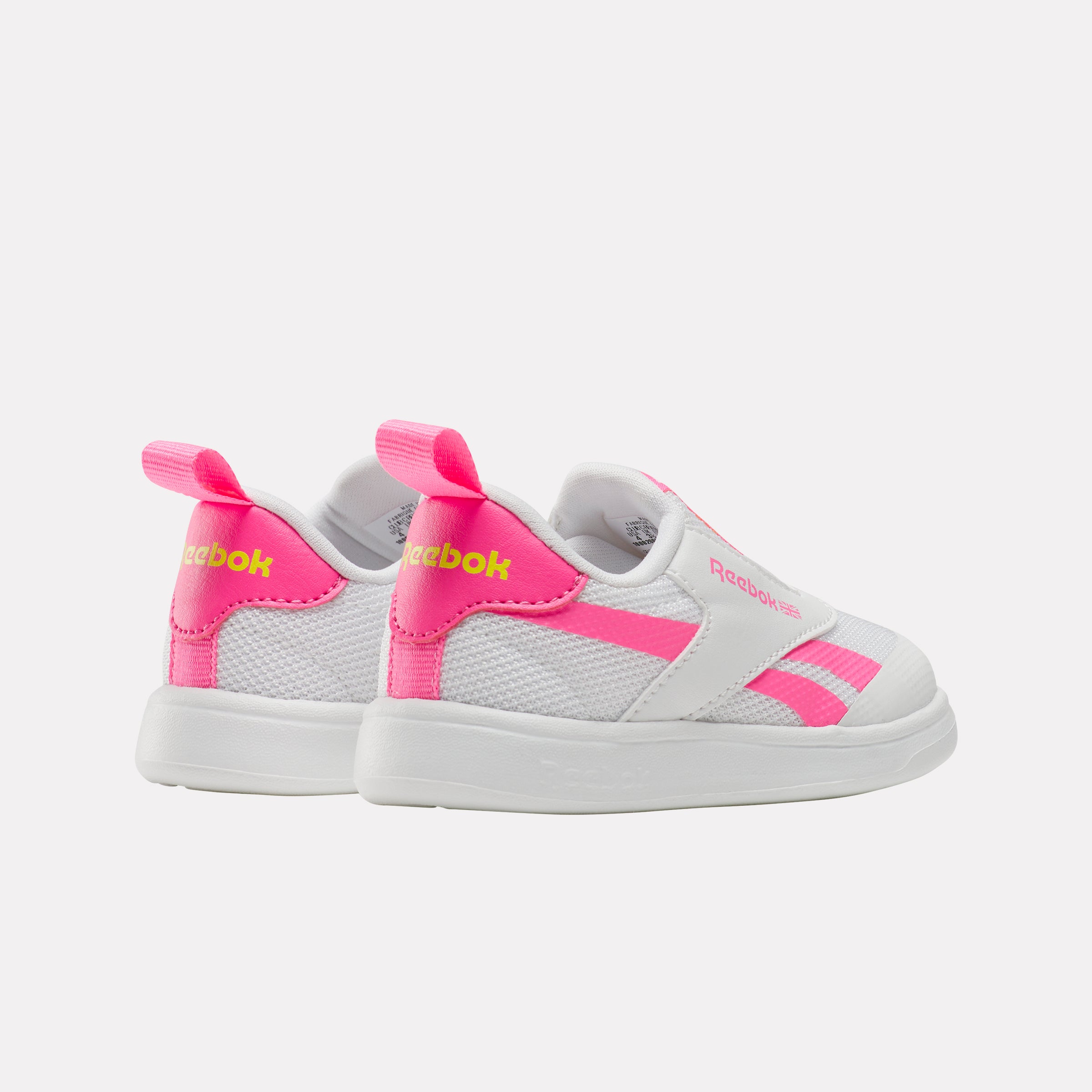 Reebok Girl's' Club C Revenge Slip On  In White/Atomicpink/Electricyello M