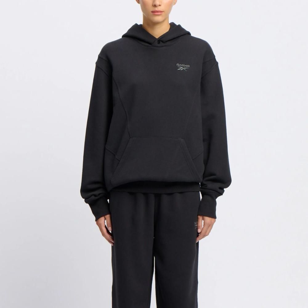 Reebok Unisex' Icon Elements Hoodie  In Black REG