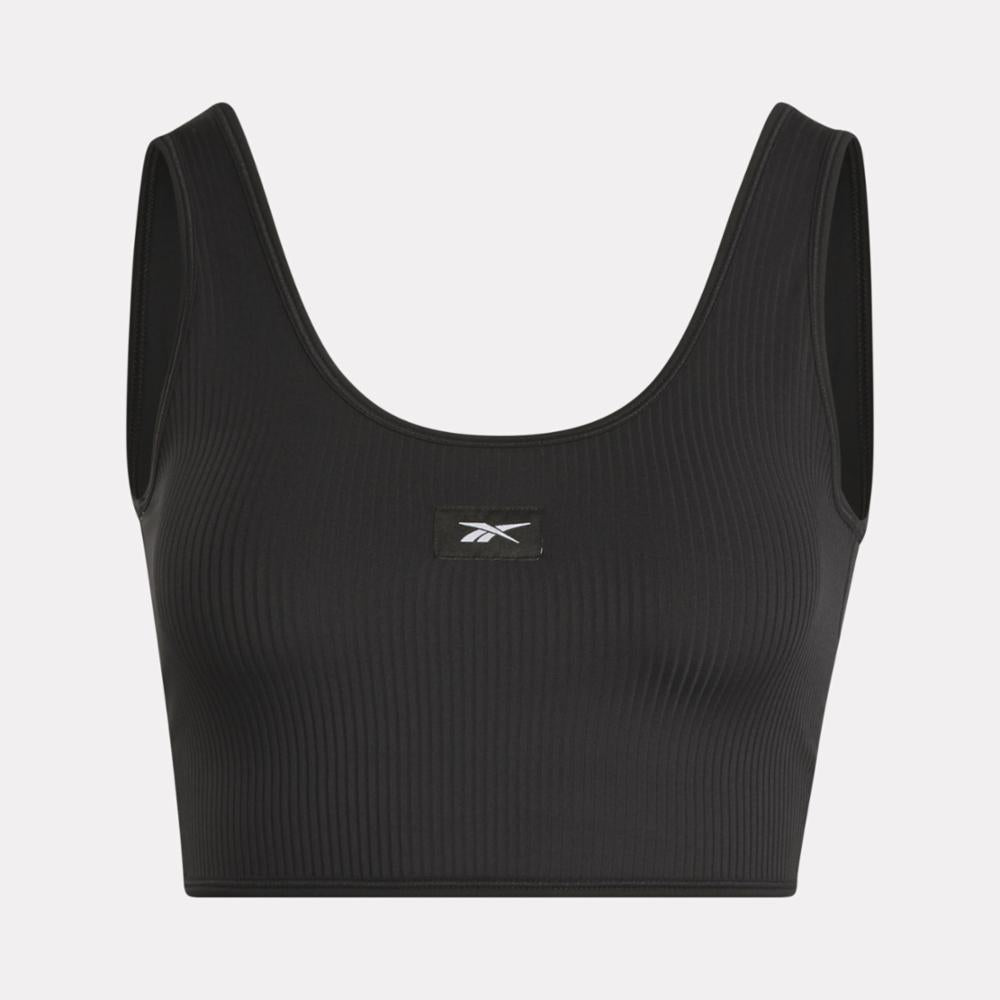 Reebok Women's Rib Multi-Way Bralette  In Black REG