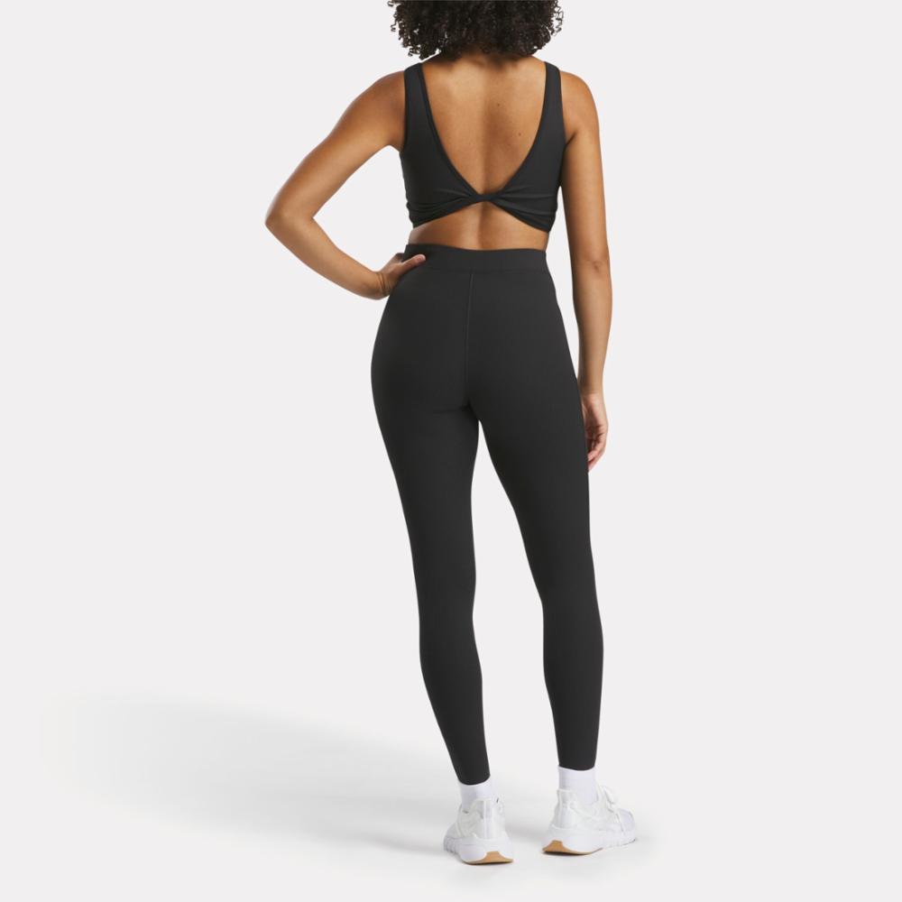Reebok Apparel  Women's Rib Stirrup Tight Reebok Training App Women Black Reg