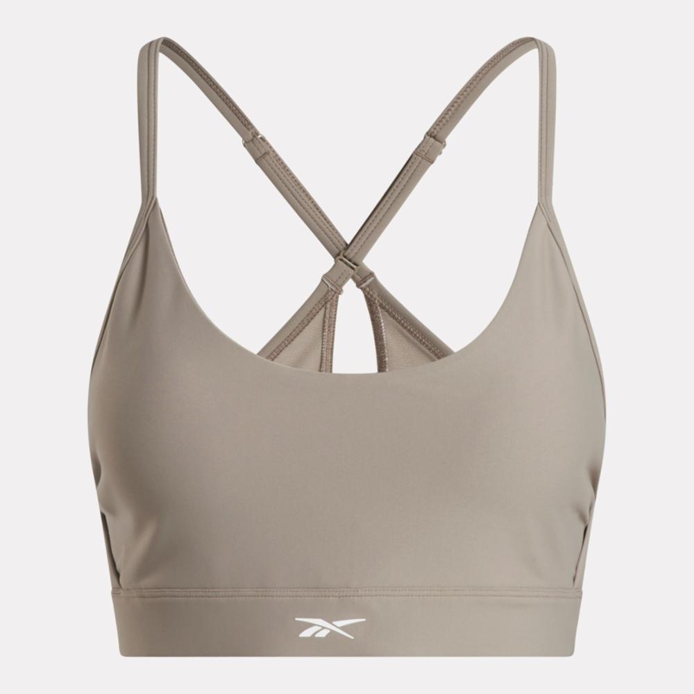 Reebok Women's Lux Strappy Sports Bra  In Gritty REG