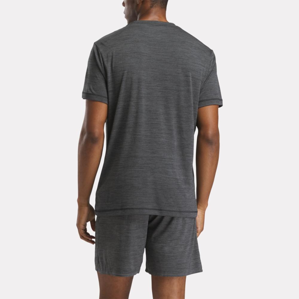 Reebok Apparel  Men's Id Train Melange Tech Tee Reebok Training App Men Black Reg