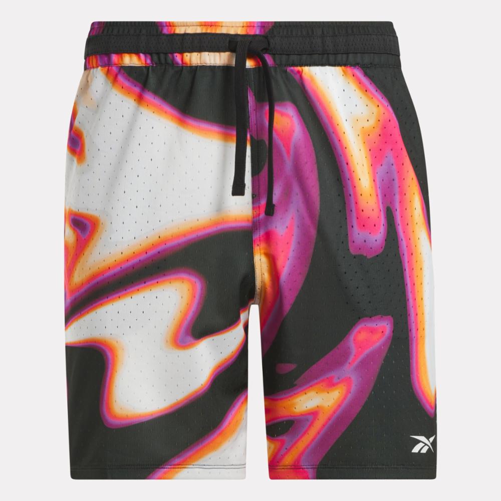 Reebok Men's Reebok Basketball Transition Short Aop  In Heat REG