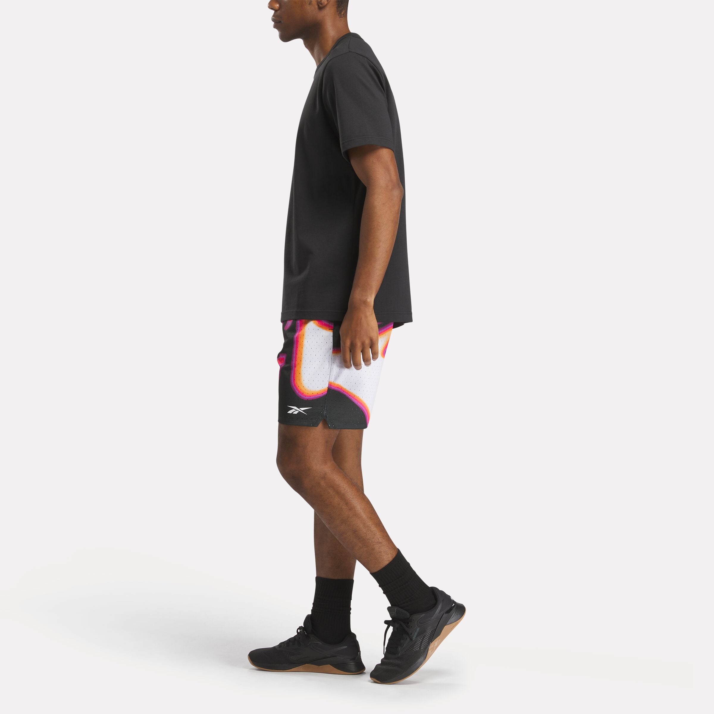 Reebok Men's Reebok Basketball Transition Short Aop  In Heat REG