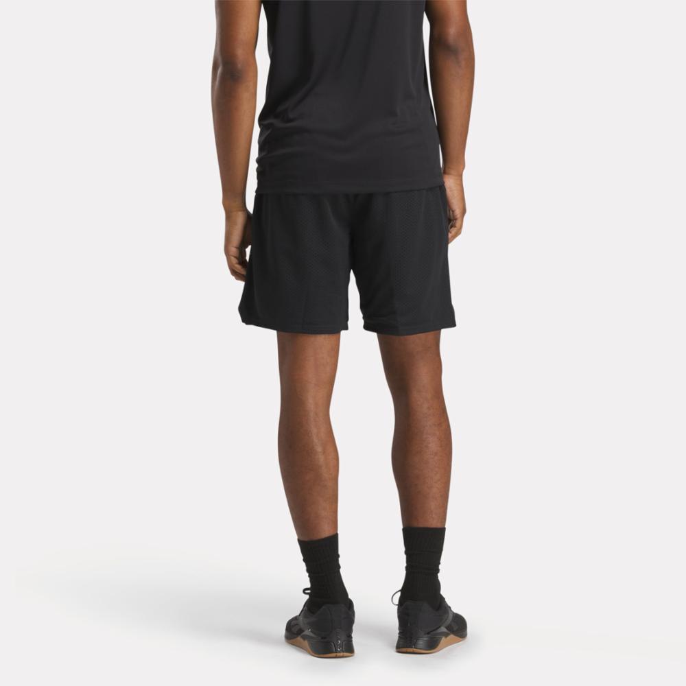 Reebok Apparel  Men's Reebok Basketball Mesh Short Reebok Training App Men Black Reg