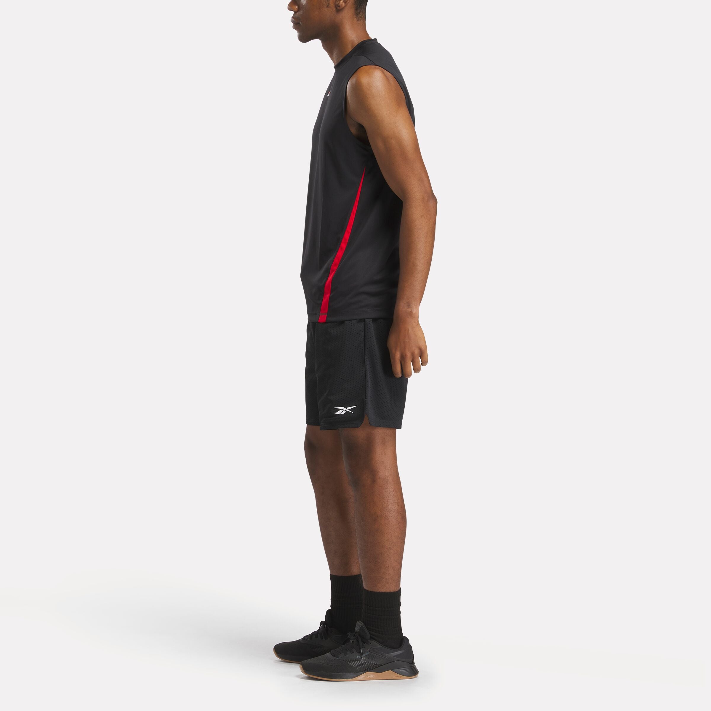 Reebok Men's Reebok Basketball Mesh Short  In Black