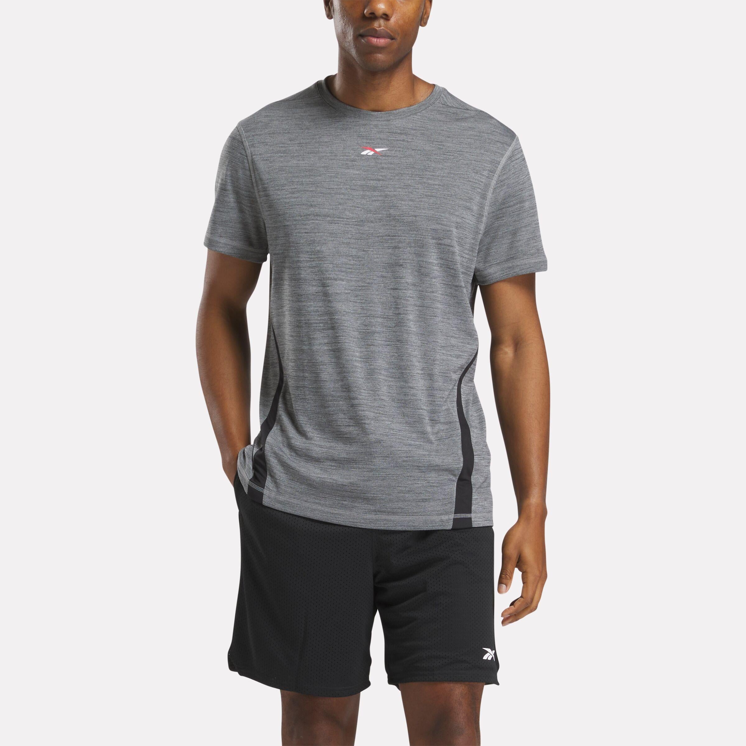 Reebok Apparel  Men's Id Train Energy Tech Tee Reebok Training App Men Grey Reg