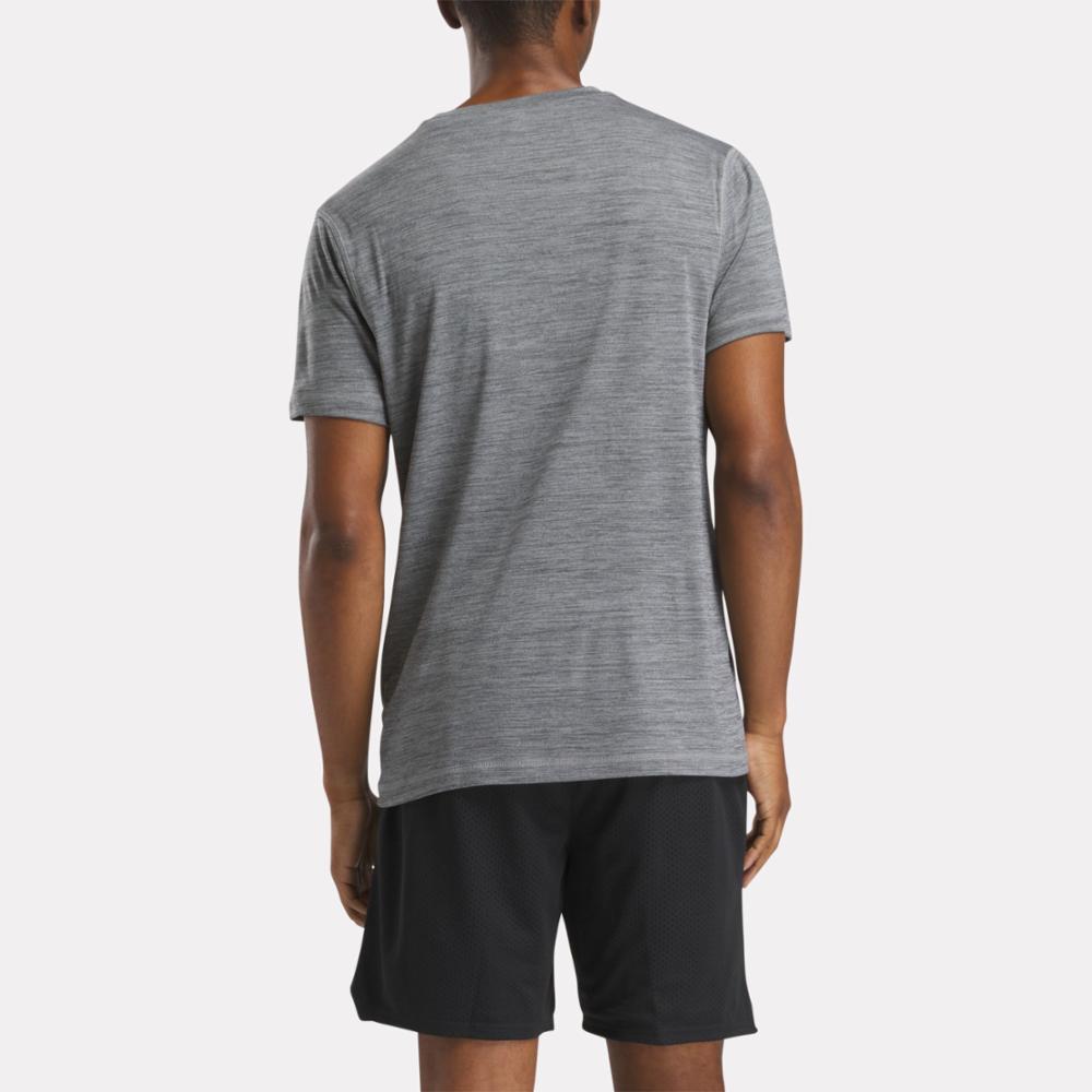 Reebok Apparel  Men's Id Train Energy Tech Tee Reebok Training App Men Grey Reg