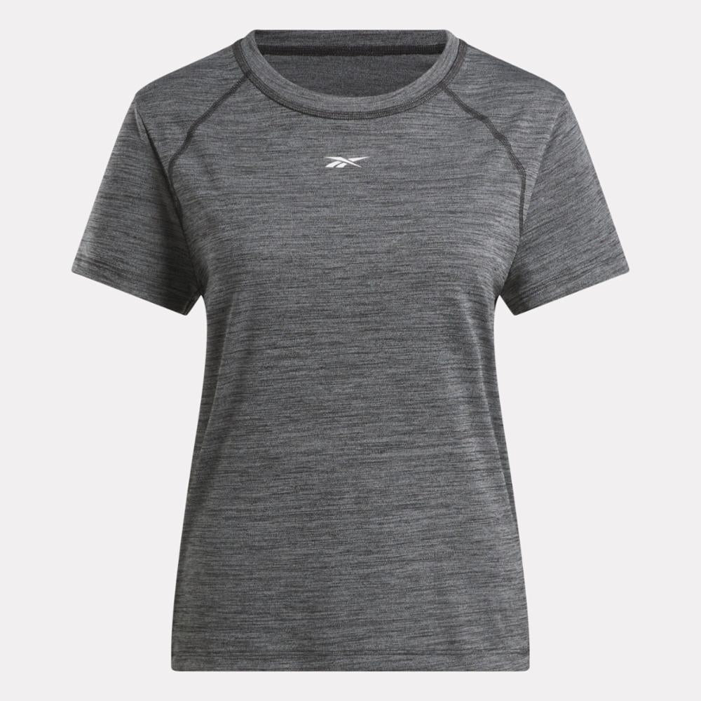 Reebok Women's Id Train Tee  In Night Black REG