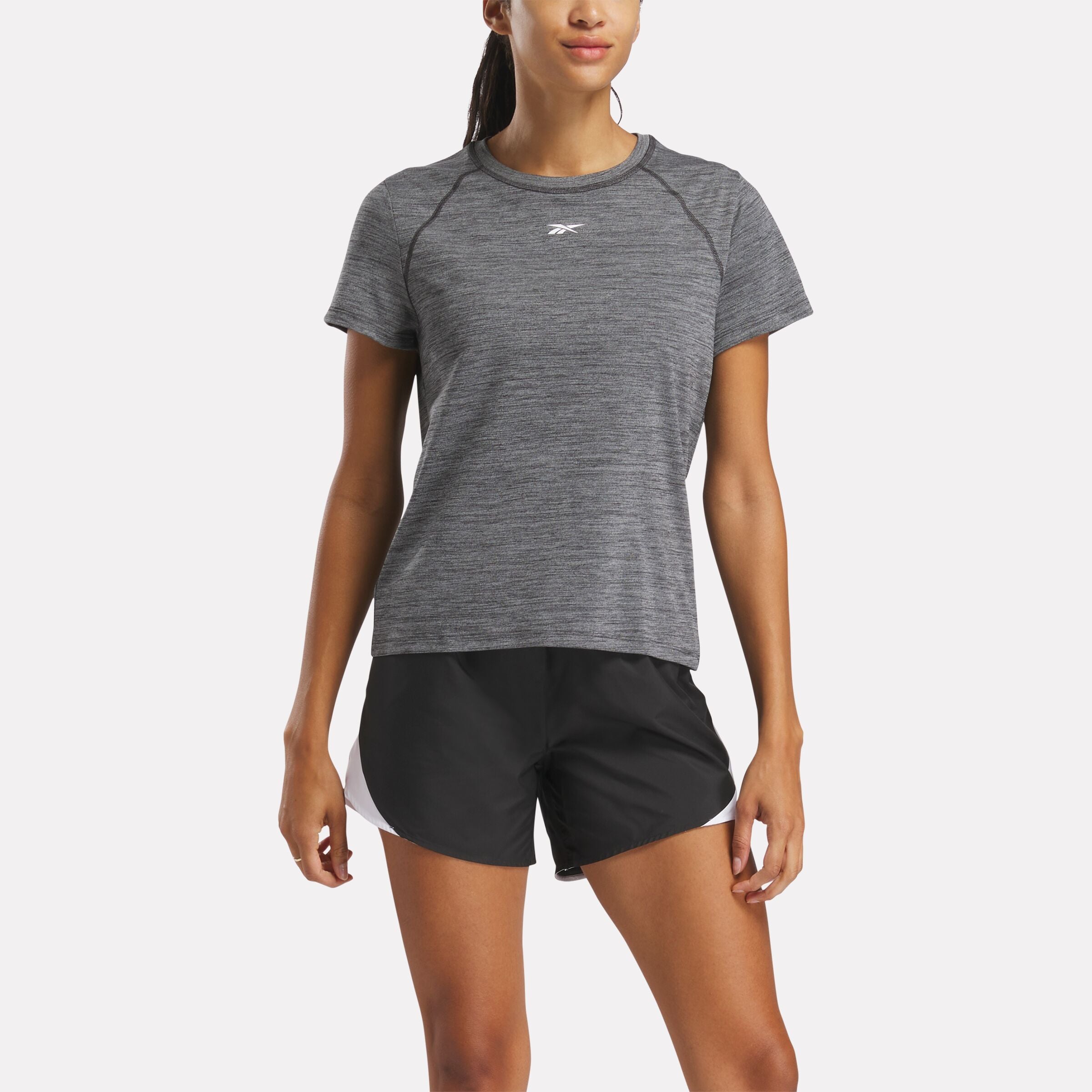 Reebok Women's Id Train Tee  In Night Black REG