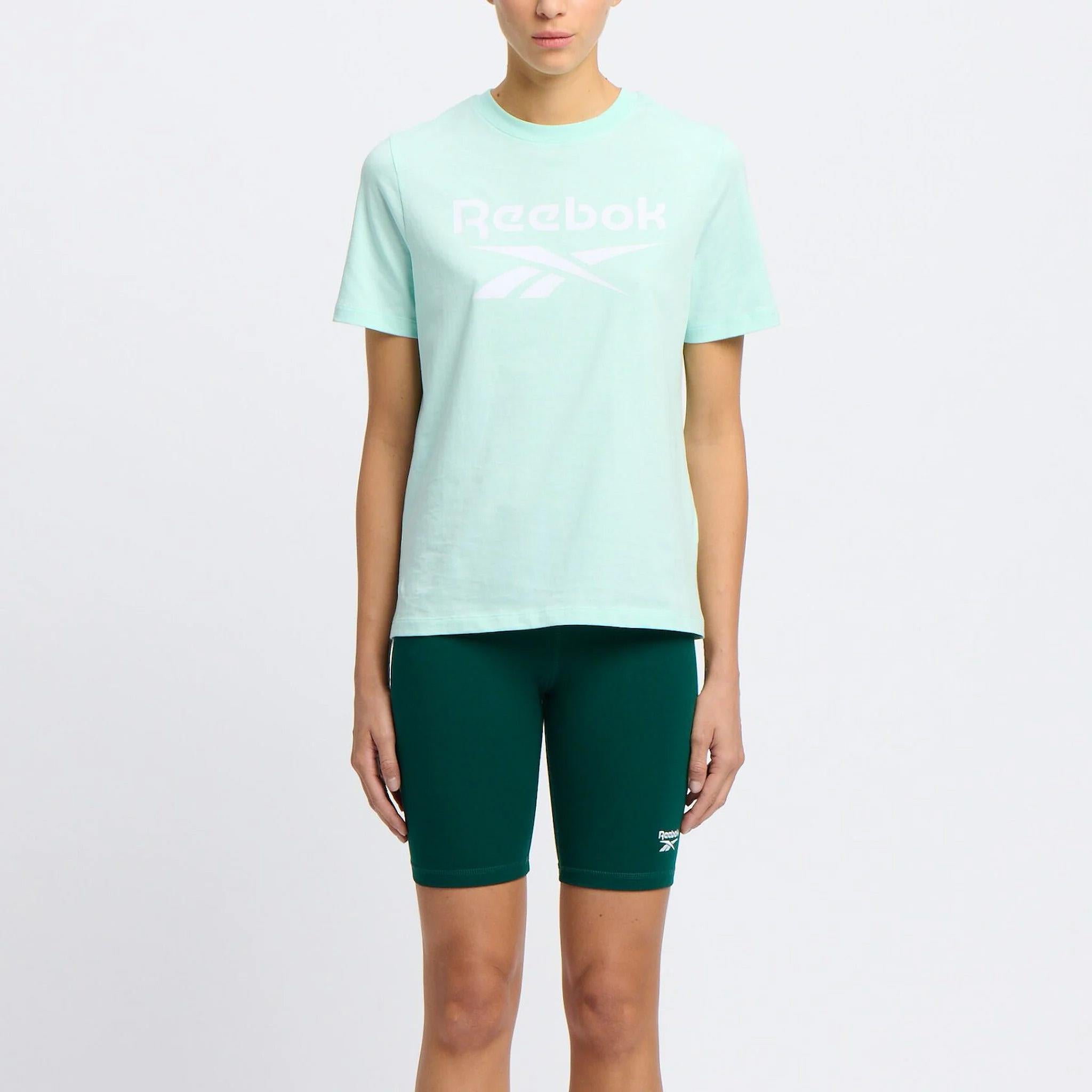 Reebok Apparel  Women's Reebok Identity Big Logo Tee Reebok Training App Women Turquoise Reg