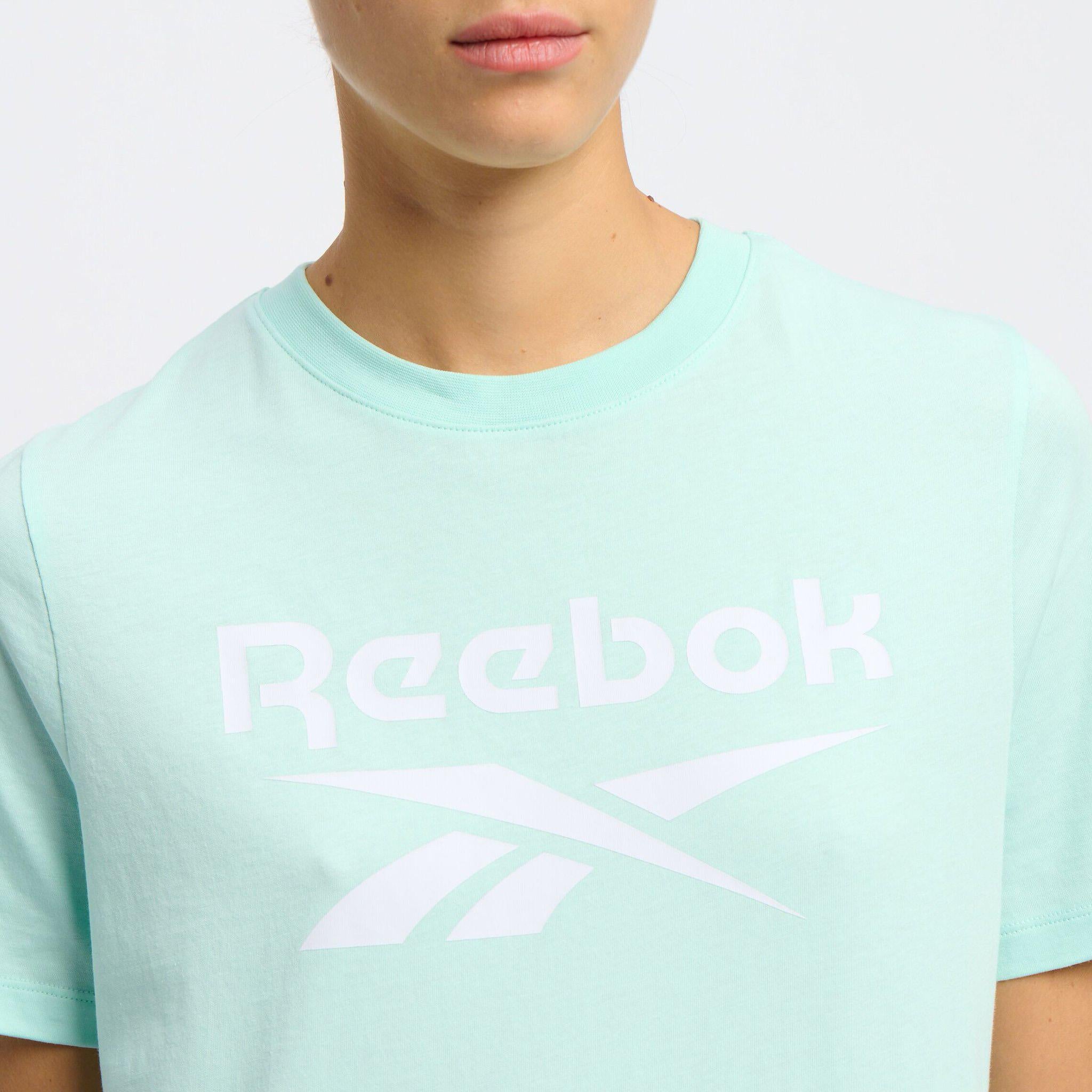 Reebok Apparel  Women's Reebok Identity Big Logo Tee Reebok Training App Women Turquoise Reg