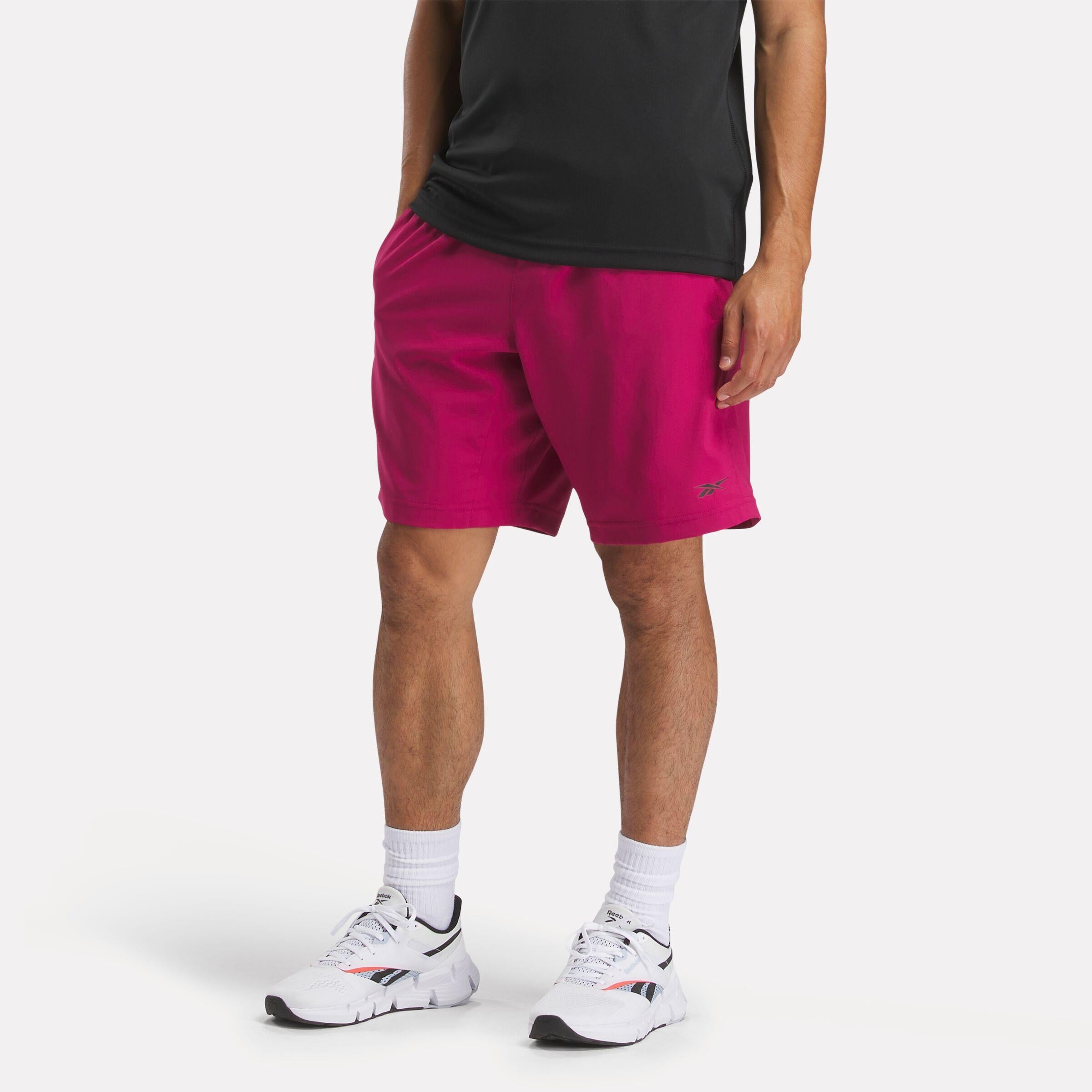 Reebok Apparel  Men's Wor Woven Short Reebok Training App Men Pink Reg
