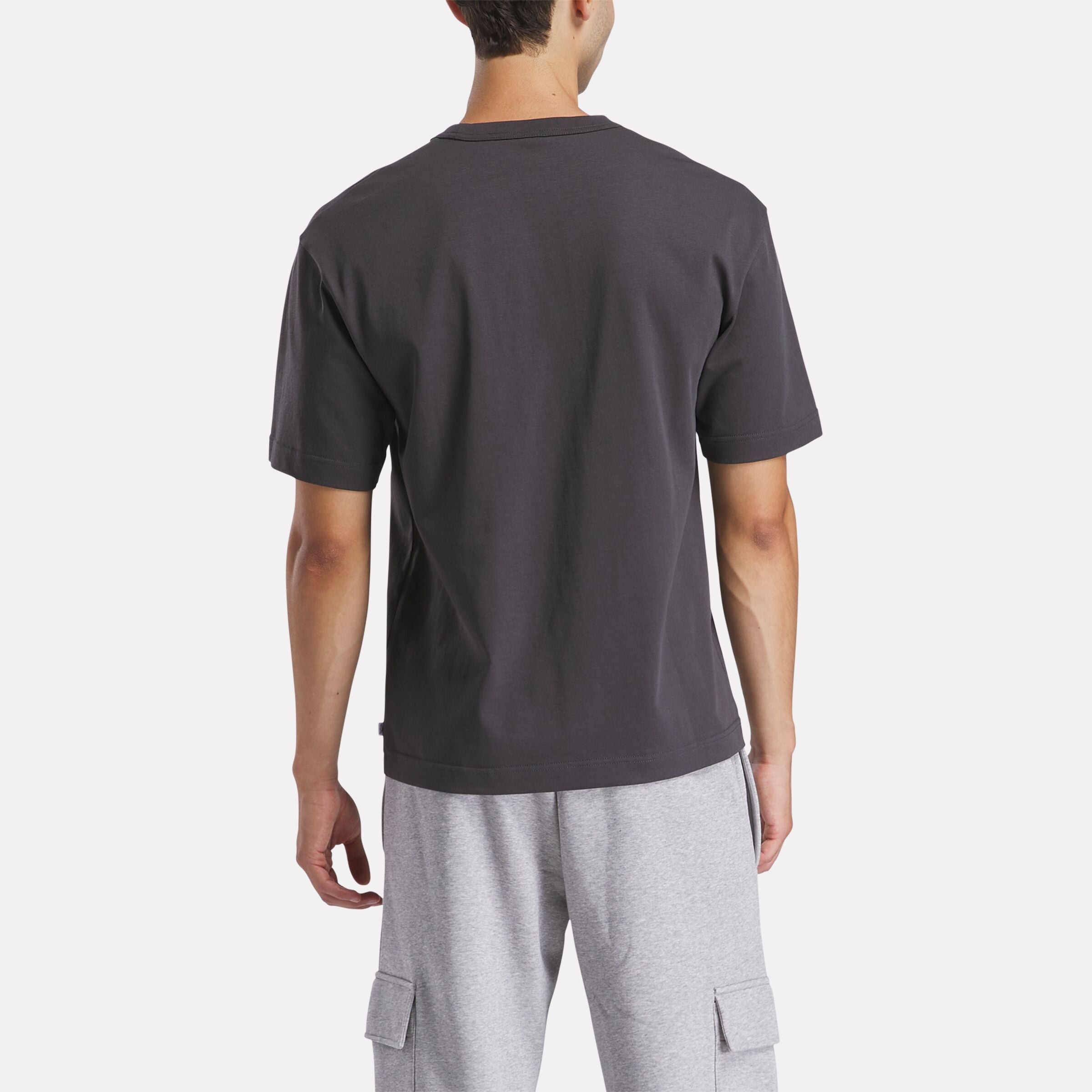 Reebok Men's Gs Hs Shaq Spiral Tee  In Washed Black REG