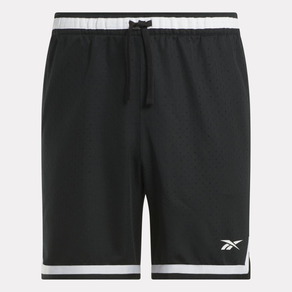 Reebok Men's Reebok Basketball Transition Short  In Black/White REG