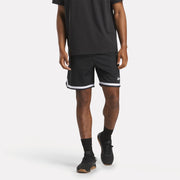 Reebok Men's Reebok Basketball Transition Short  In Black/White REG